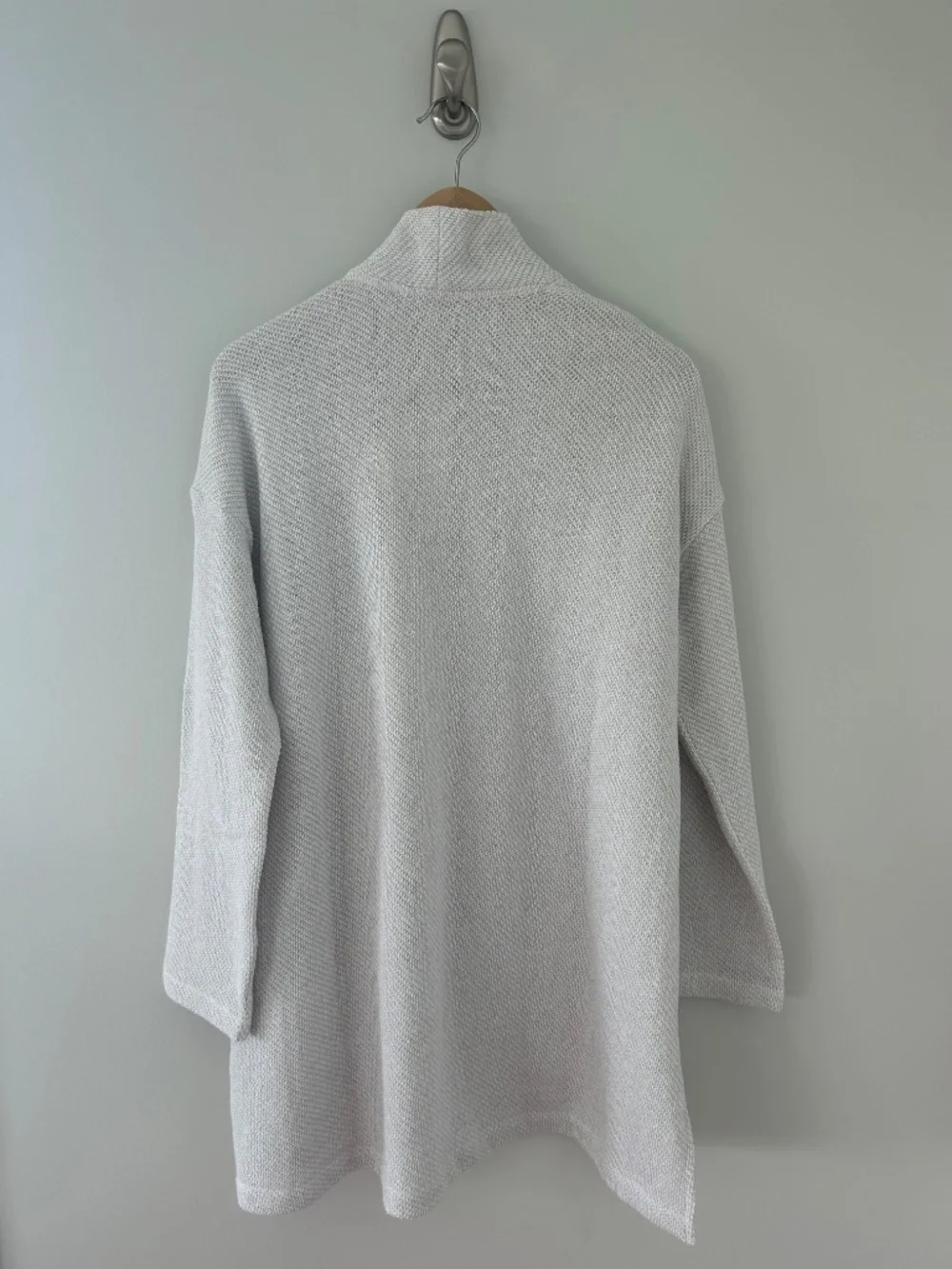 NWT Eileen Fisher Shawl Collar Cardigan in Soft White Sz M - Picture 2 of 5